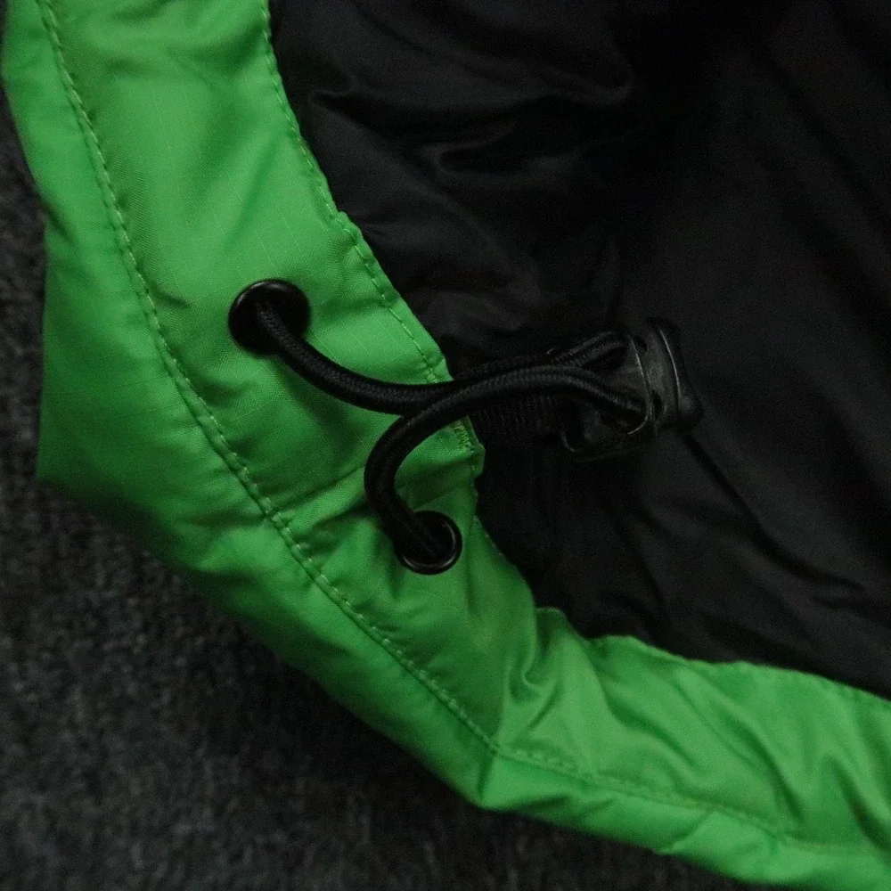 RLX Ralph Lauren Vest Mens Large Green Hooded Puffer Full Zip Pocket Down